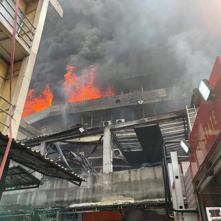 Fire razes warehouse in 14-storey Mandilas building in Lagos