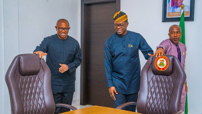 Moment Peter Obi visited Makinde in Oyo