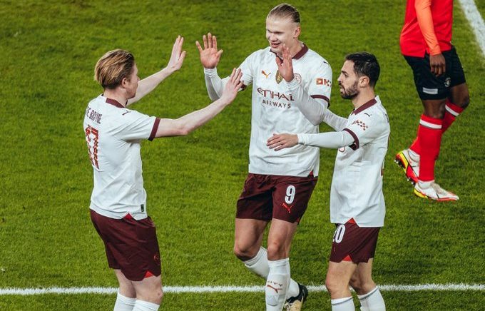 Haaland hits five goals as Man. City crush Luton in FA Cup