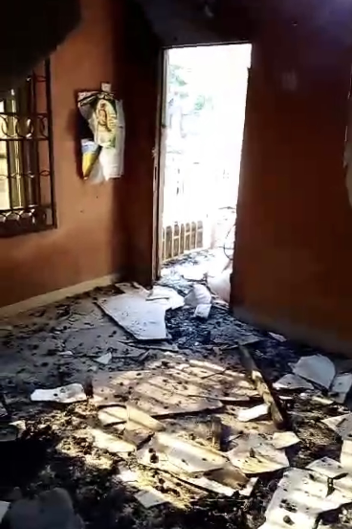 Gunmen raze down Mr. Oliver Okafoeze's residence in Anambra