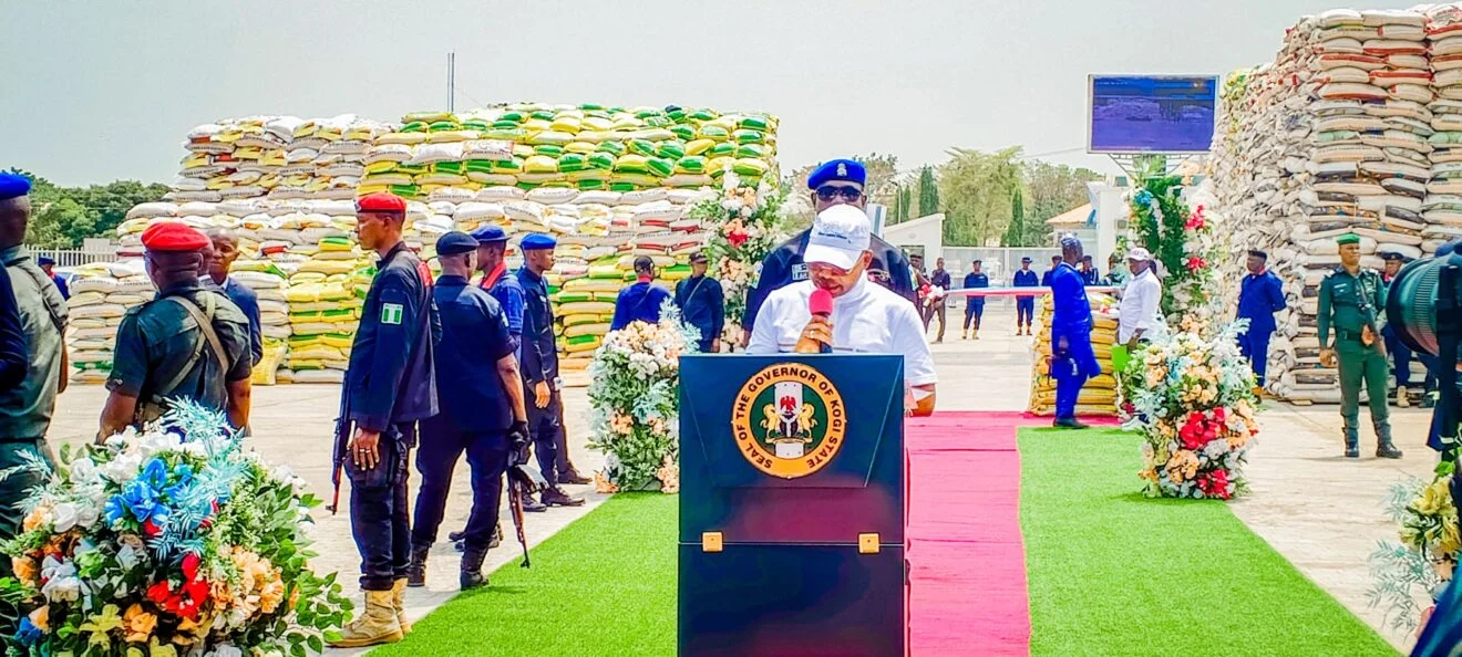 Governor Ahmed Ododo distributes of 50 truckloads of bags of rice to indigent citizens in households across 21 LGAs of Kogi state.