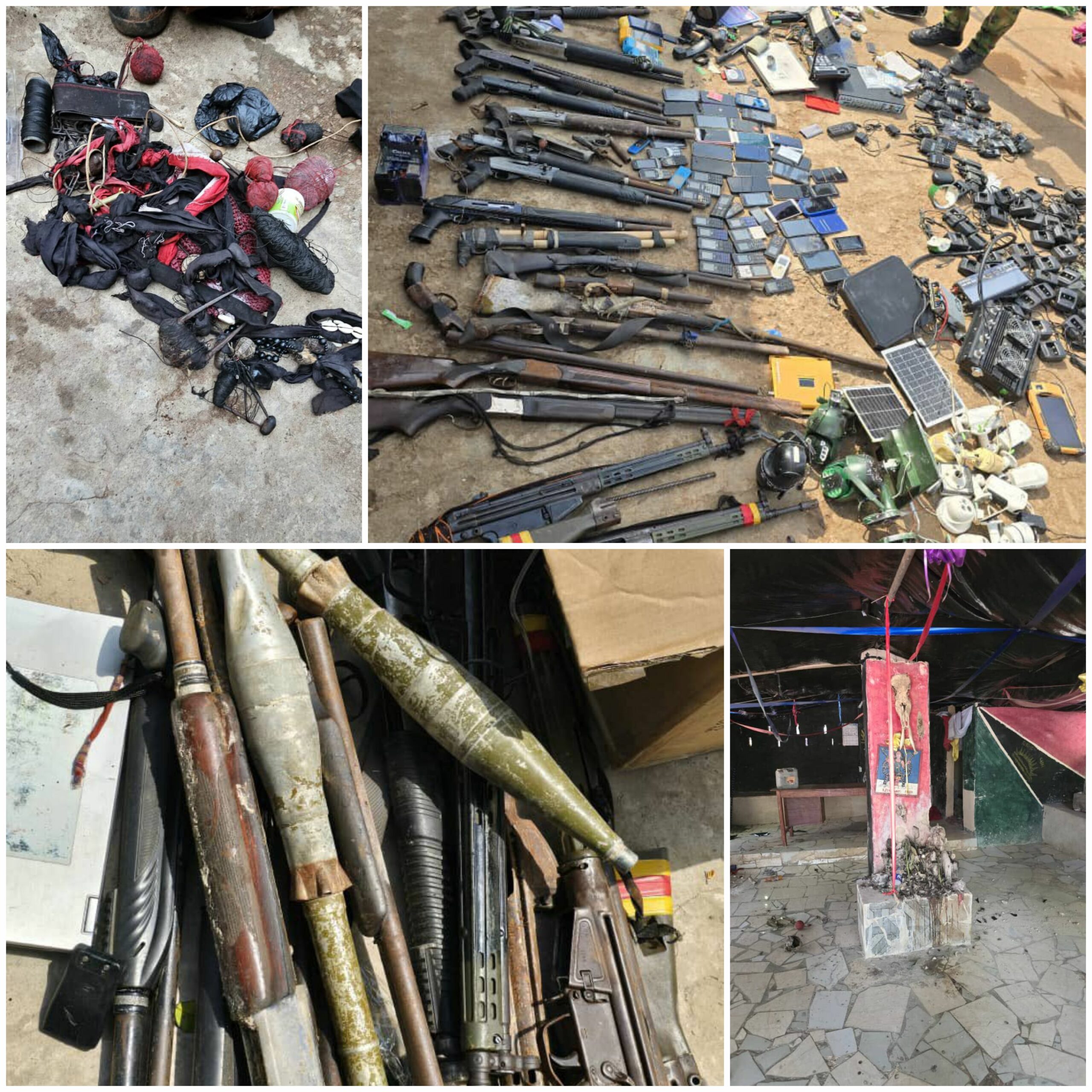 Troops dismantle vast Supreme Headquarters of POB/ESN in the Mother Valley that spans Orsu and Ihiala LGAs of Imo and Anambra States