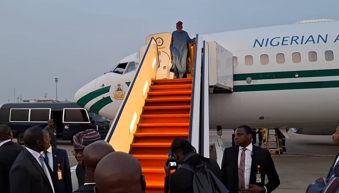 Tinubu returns to Abuja after visit to Qatar