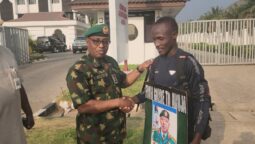 Gombe driver, Suleiman Rabiu at the Army Headquarters in Abuja