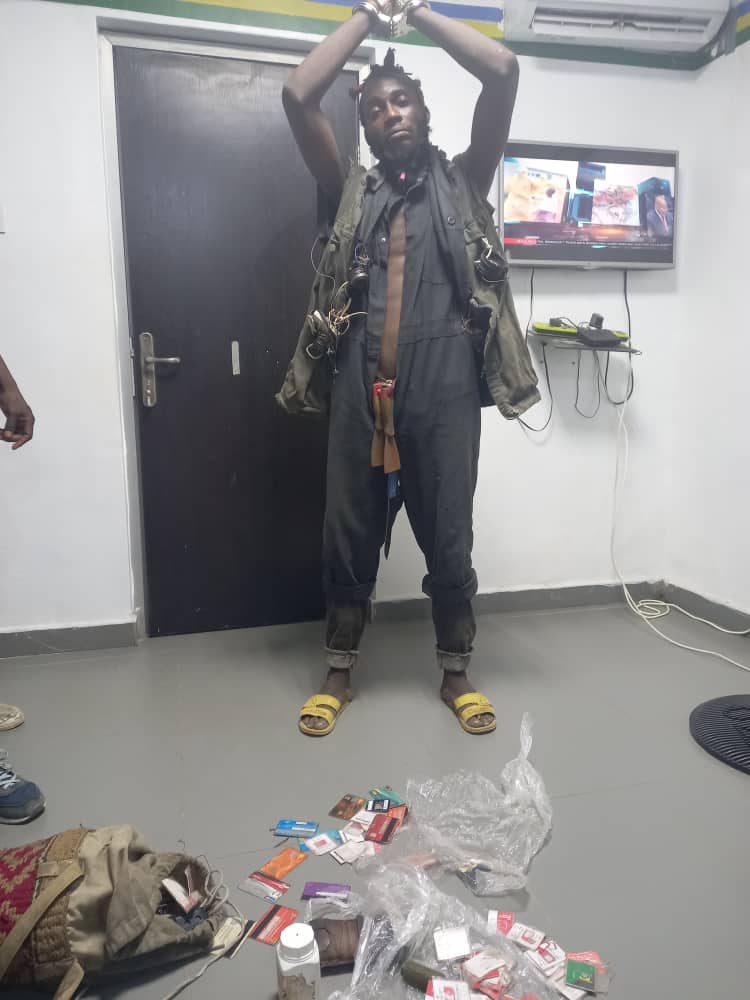 One Olaseinde Ojo, an armed robber who disguises as a lunatic was one of the suspects recently arrested by the police in Lagos, FCT
