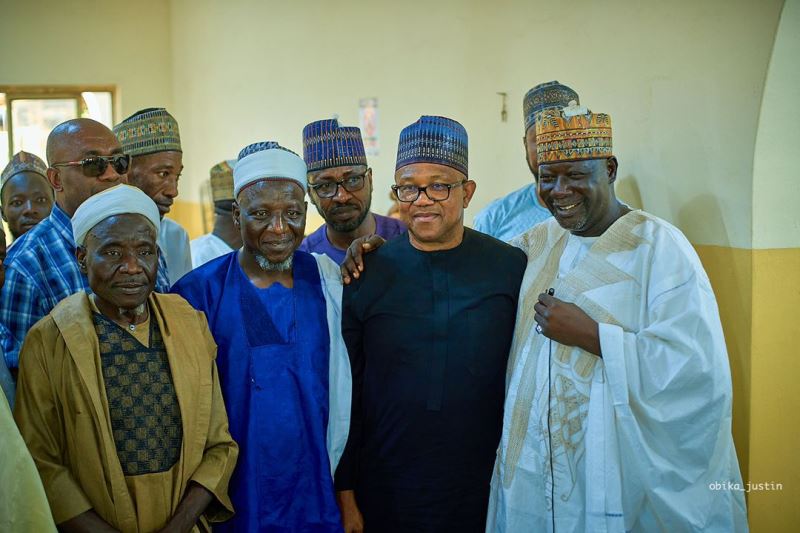 Desperate Peter Obi storms Niger Mosque, breaks fast with Muslims