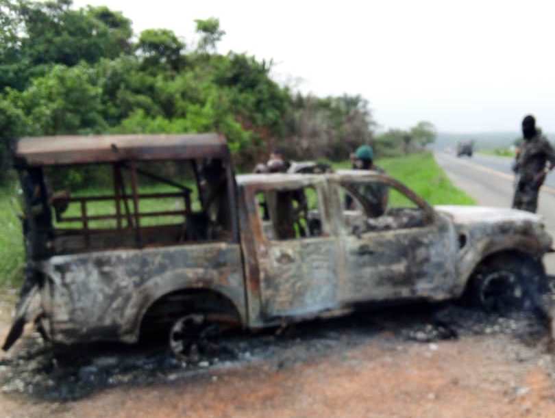 IPOB terrorists kill two policemen in Imo, burnt vehicle