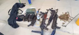 Police-officers-recovers-cache-of-arms-and-ammunition-from-members-of-the-notorious-Blood-Star-cult-group-in-Rivers-on-Tuesday