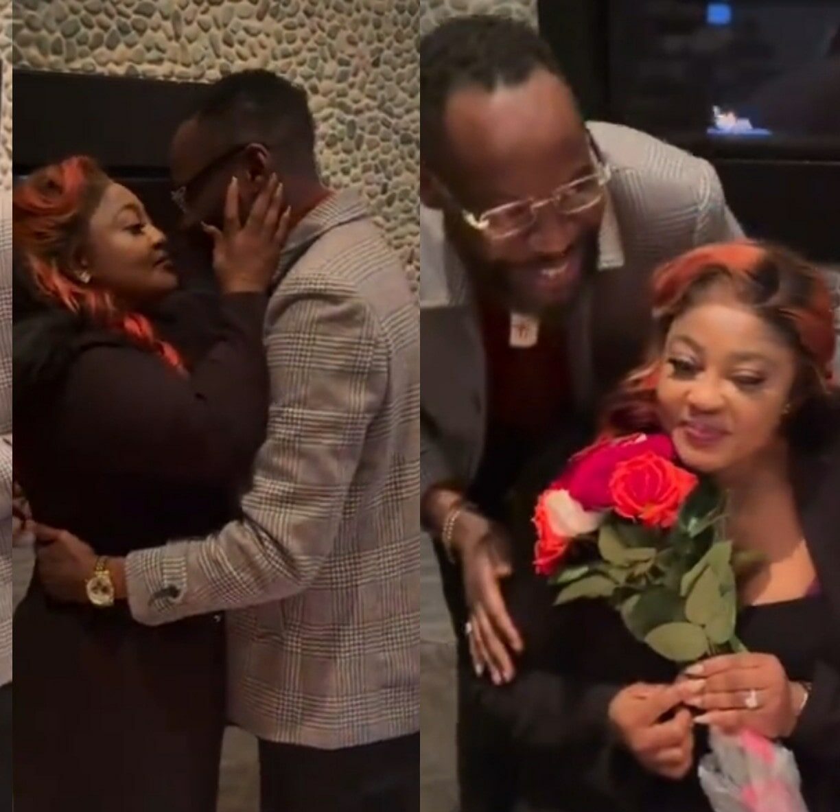 VIDEO: Reactions following Biodun Okeowo unveiling of fiancé's face
