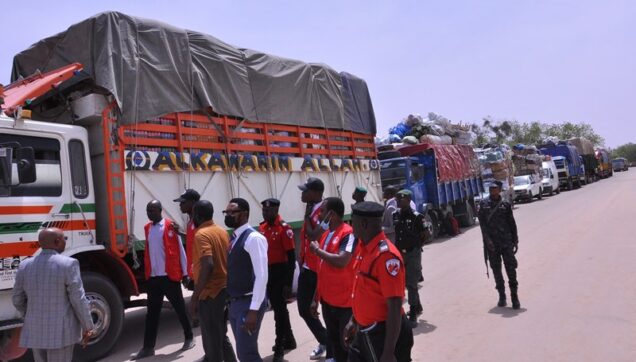 EFCC impounds 21 food-loaded trucks heading to neighbouring countries - P.M. News