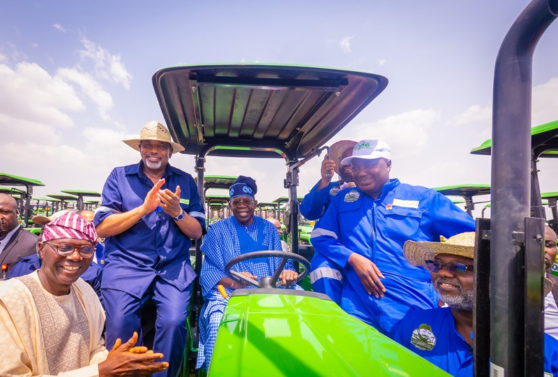 Tinubu inaugurates Agricultural machinery in Niger, says Nigeria must feed its people