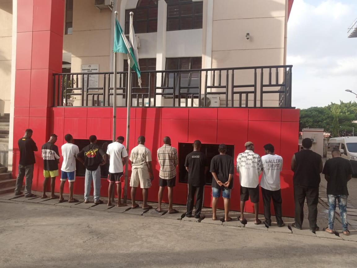 Economic and Financial Crimes Commission, EFCC operatives arrest 13 suspects for alleged involvement in internet fraud in Abuja.