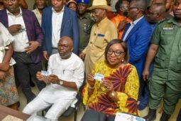 Governor Siminalayi Fubara and his Deputy, Prof.Mrs Ngozi  Odu enroll into the state  Health Insurance Contributory Scheme as the first and second citizens of the State.