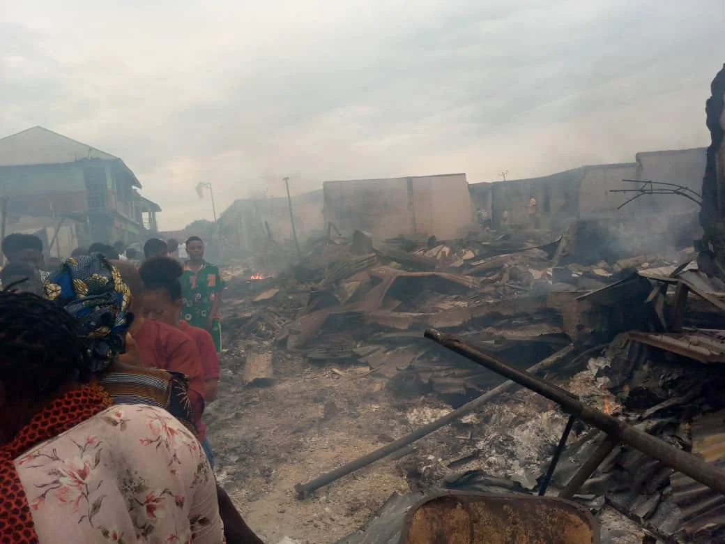 Fire razes 200 shops in Cross River
