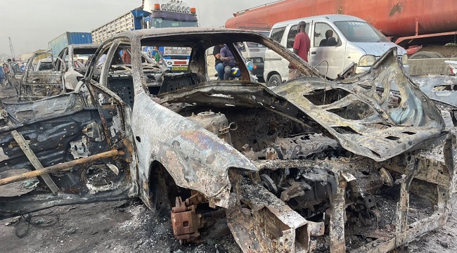 5 dies, 120 vehicles burnt at the Eleme petrol tanker explosion fire