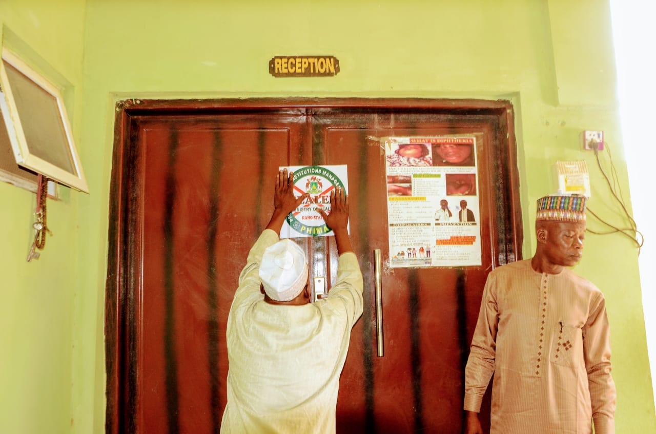 Kano PHIMA seals Sassauka Clinic and Diagnosis Centre, Rimin Kebe, over violation of laws, rules and regulations of the agency.