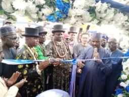 Minister-of-Transportation-Sen.-Saidu-Alkali-flagging-off-the-62-kilometre-Port-Harcourt-to-Aba-railway-project-in-Port-Harcourt-on-Tuesday-768×575