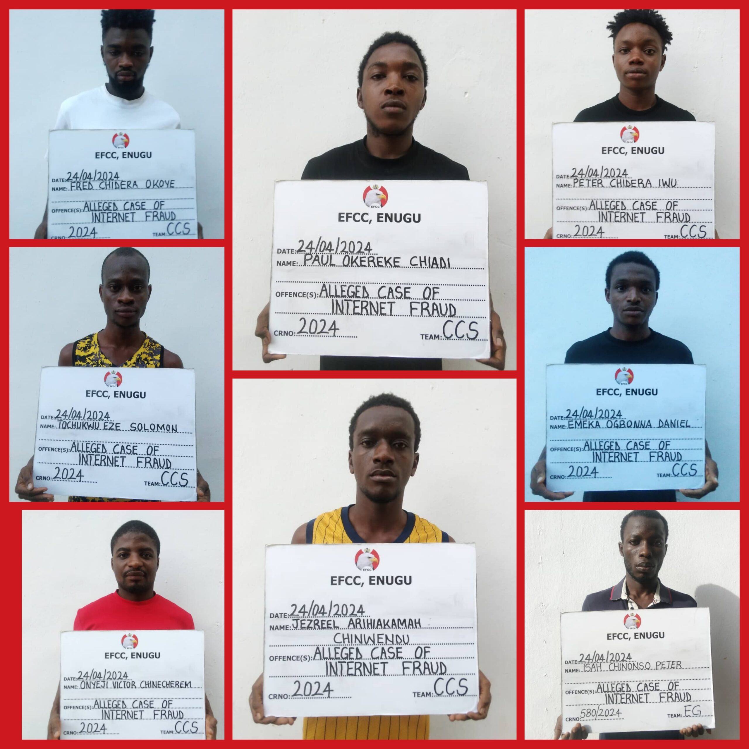 Courts jail 41 suspects after they pleaded guilty to one-count separate charges bordering on internet fraud in Anambra State