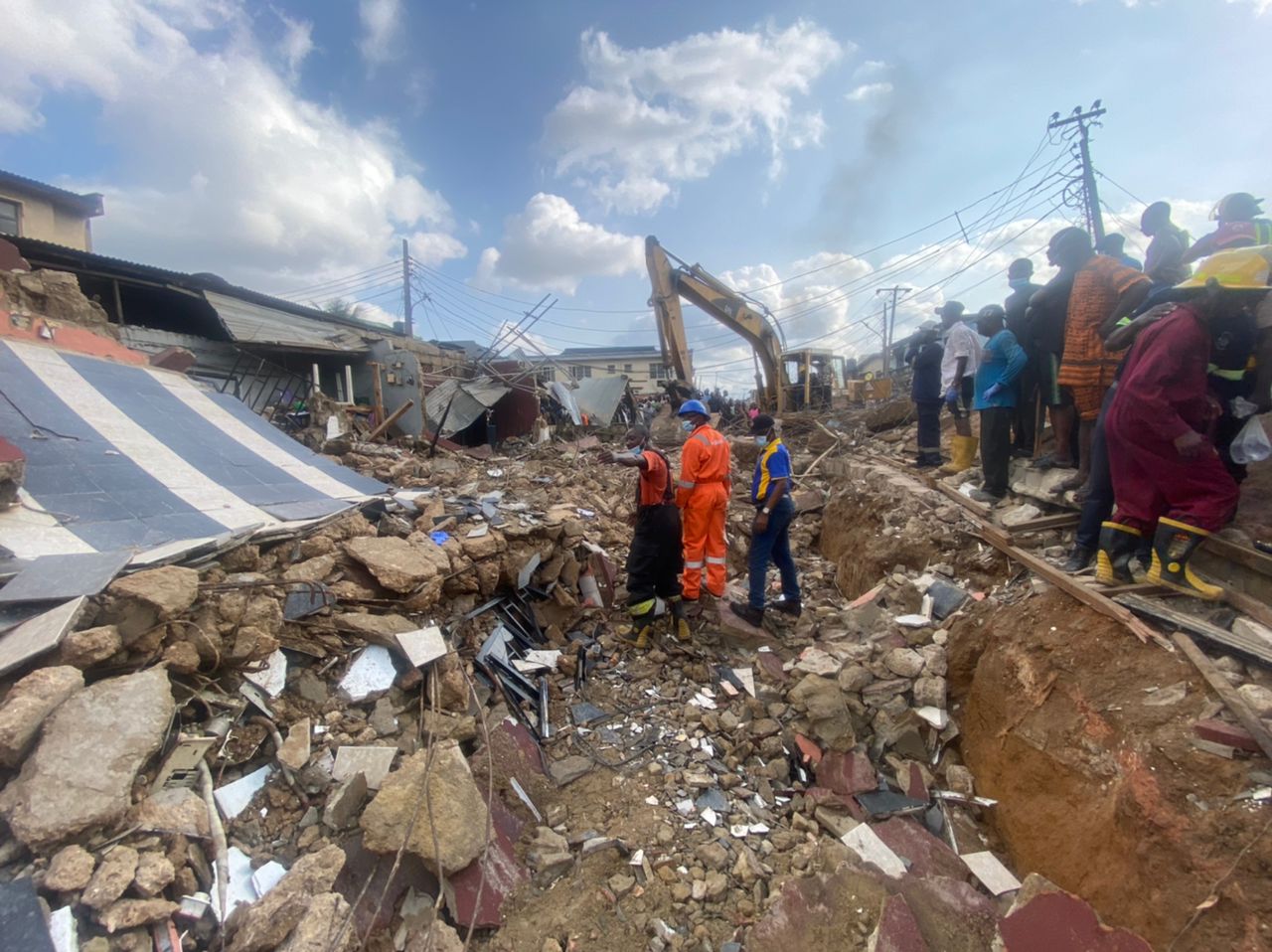 Three dead, seven injured as mosque collapses in Lagos