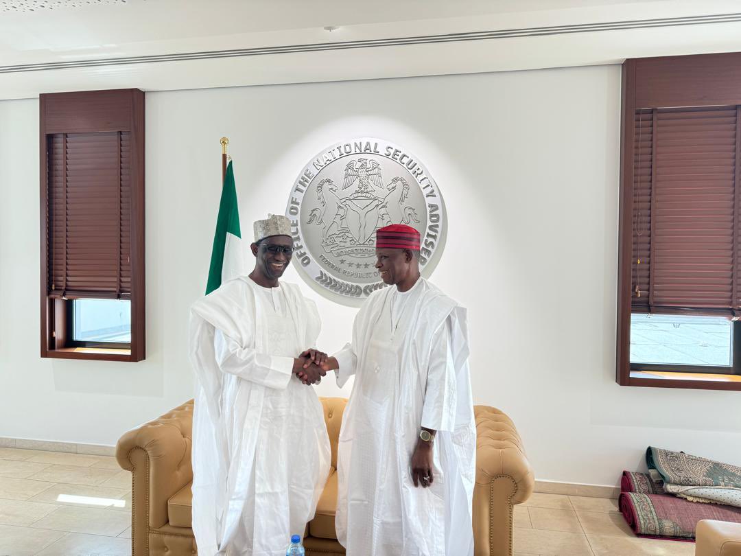 Governor Abba Kabir Yusuf visits National Security Adviser, NSA Nuhu Ribadu amidst the ongoing tussle over the throne of the Emir of Kano.