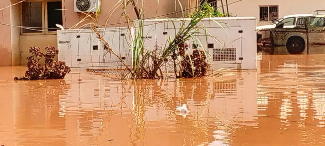 INEC says flood has damaged a section of its Edo office in Benin with voters registration machines and other items submerged in water.