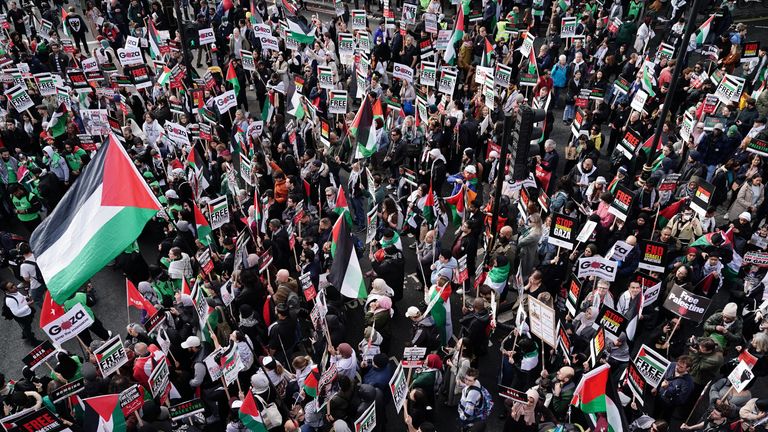 Met. Police arrest 17 during pro-Palestinian protest, football events in London