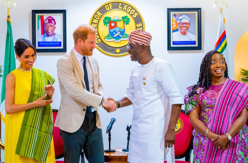 What transpired when Sanwo-Olu hosted Prince Harry, Meghan