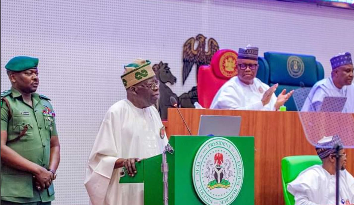 President Bola Ahmed Tinubu arrived at the National Assembly at about 12. 13 pm on Wednesday to present the 2025 budget to lawmakers