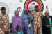 Nigerian Army hands over Lydia Simon, one of the abducted Chibok girls and her 3 children recently rescued by troops to Borno government