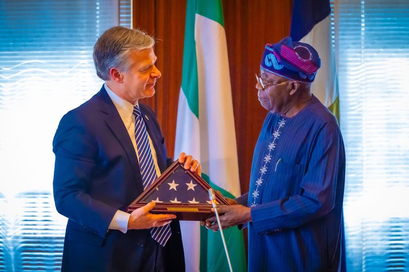 What Tinubu told FBI Director when he visited in Abuja