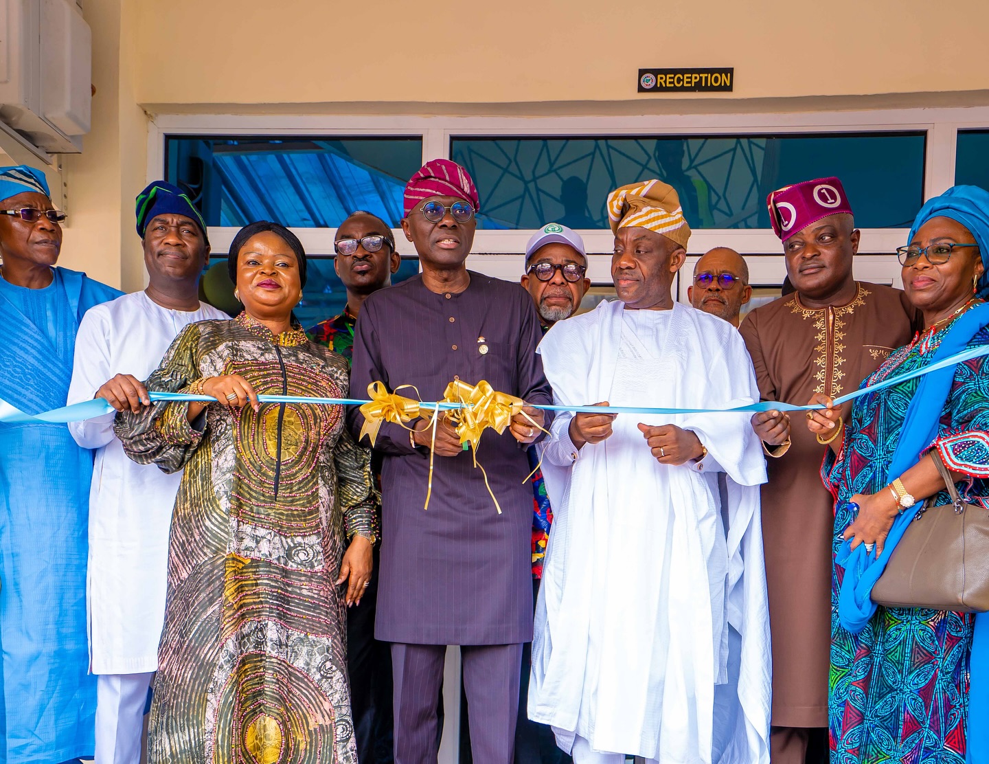 Governor Sanwo-Olu, Princess Adejoke Orlope-Adefulire, SSAP-SDGs and Tunji Alausa during the commissioning of Sickle Cell Care Centre Built By OSSAP-SDGs in LASUTH.jpg