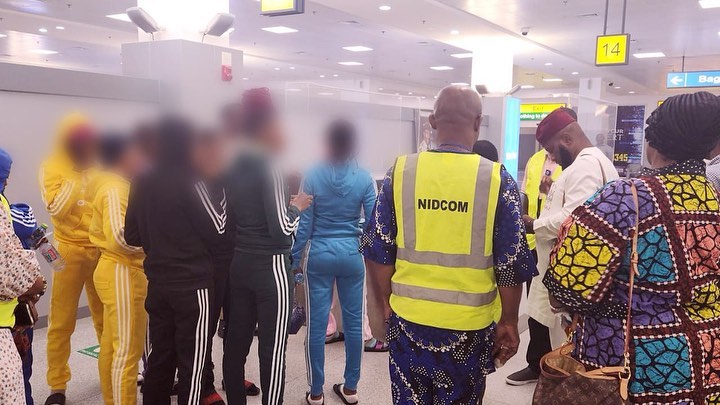 Nine teenage Nigerian girls allegedly trafficked to Ghana for prostitution have been brought back home, NiDCOM says