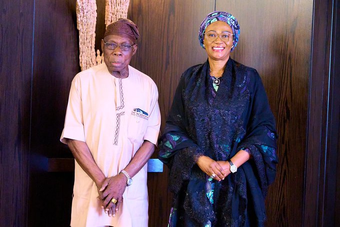 Obasanjo storms Lagos, pays Sallah homage to Oluremi Tinubu