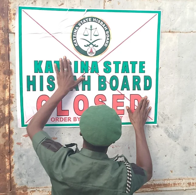 Katsina Hisbah Board shuts New Palace Hotel in Katsina for allegedly violating agreement aagainst harboring of underaged girls.