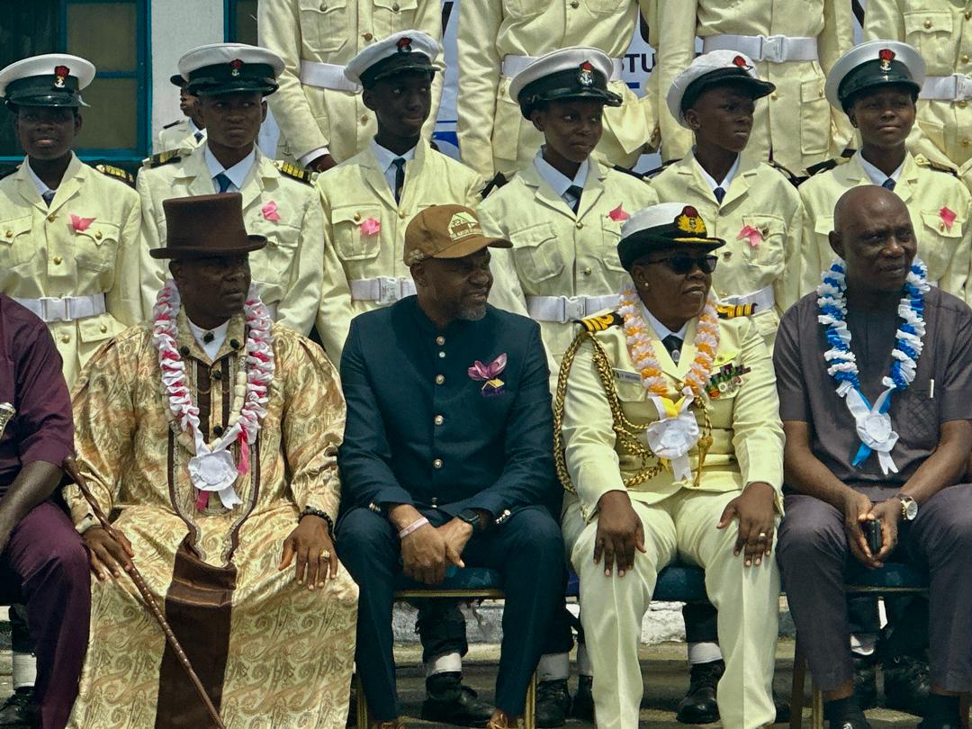 Dignitaries at the passing out and graduation parade of Navy Secondary School, Borokiri, Rivers State, hail level of discipline of students