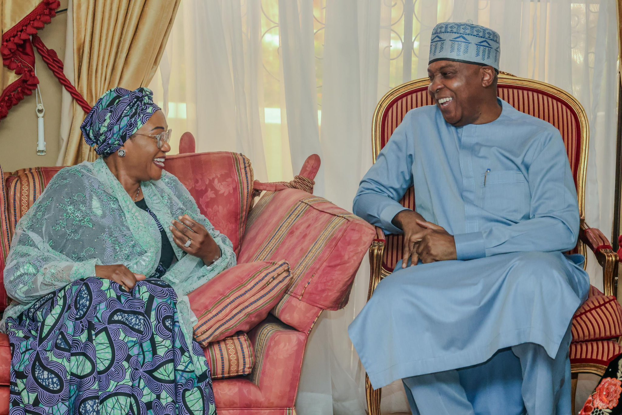 First Lady Oluremi Tinubu pays condolence visit to ex-Senate President Bukola Saraki, and family ahead of burial of his mother, Florence