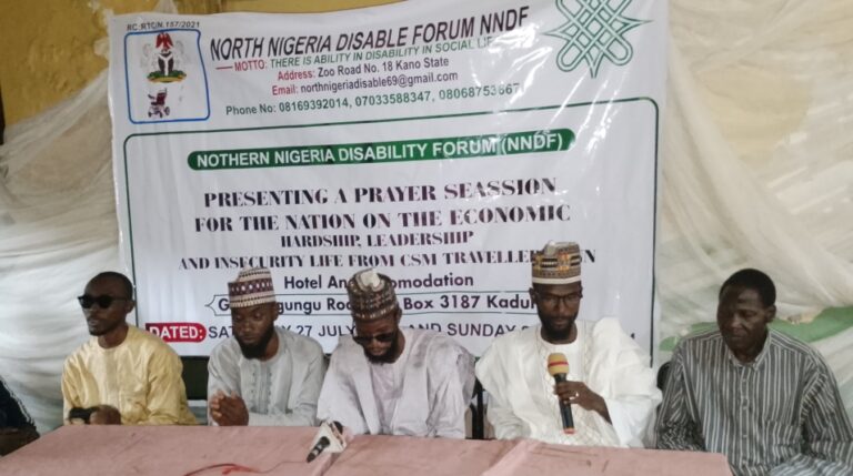 Northern Nigeria Disability Forum(NNDF) urges youths to shelve planned protests and instead pray for peace and progress of Nigeria