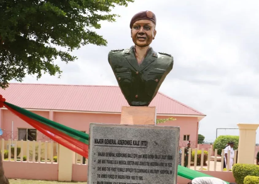 NDA organises lecture in honour of first female Maj.-Gen. in the Nigerian Army, late Maj-Gen Aderonke Kale, unveils her bust