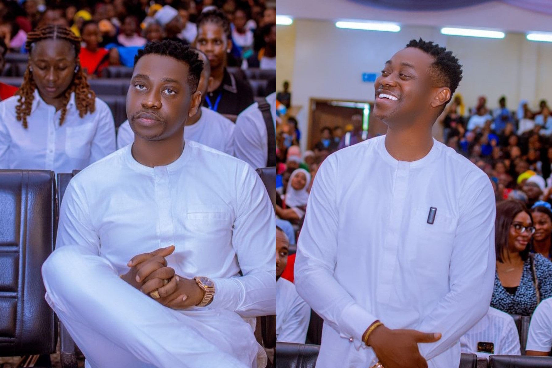 Lateef Adedimeji motivates fans at his visit to Lagos State University