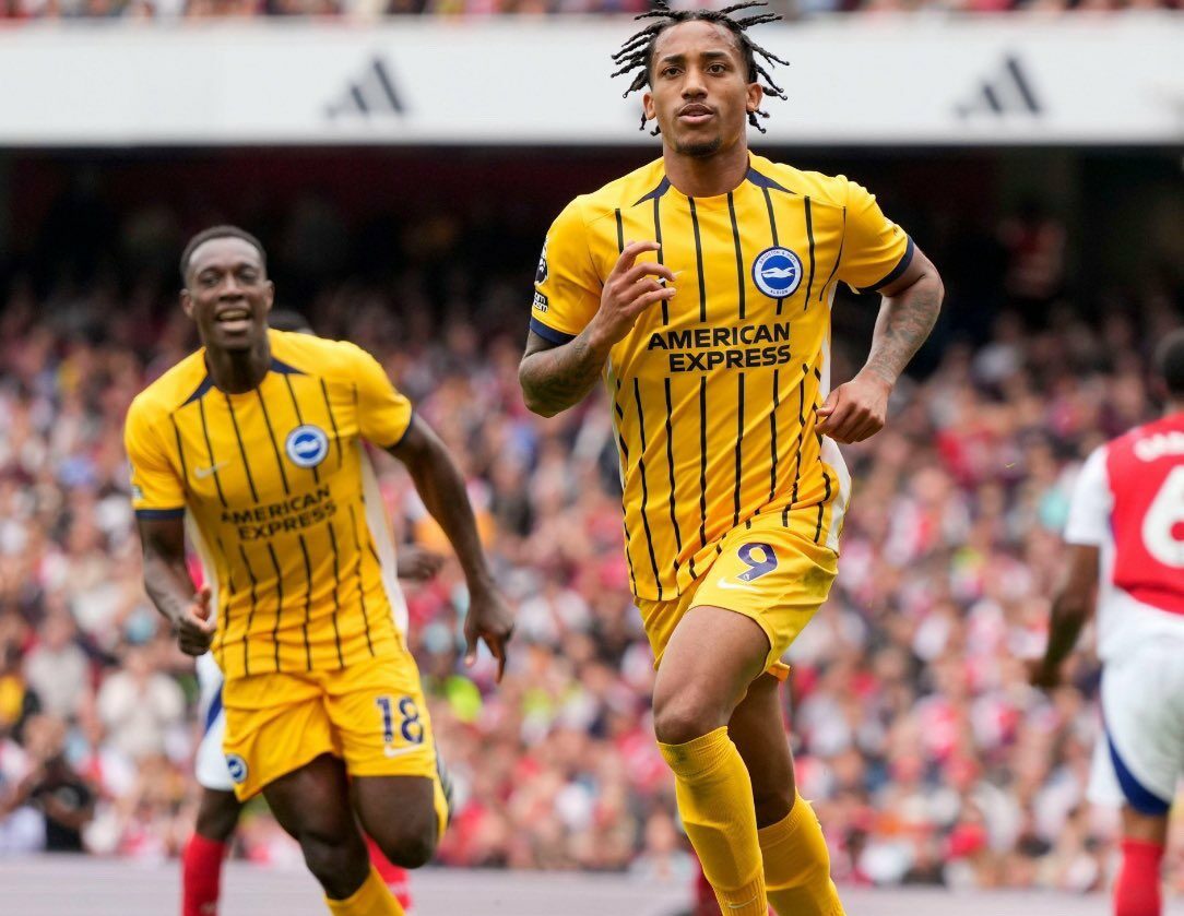 Brighton stun 10-man Arsenal with gutsy draw