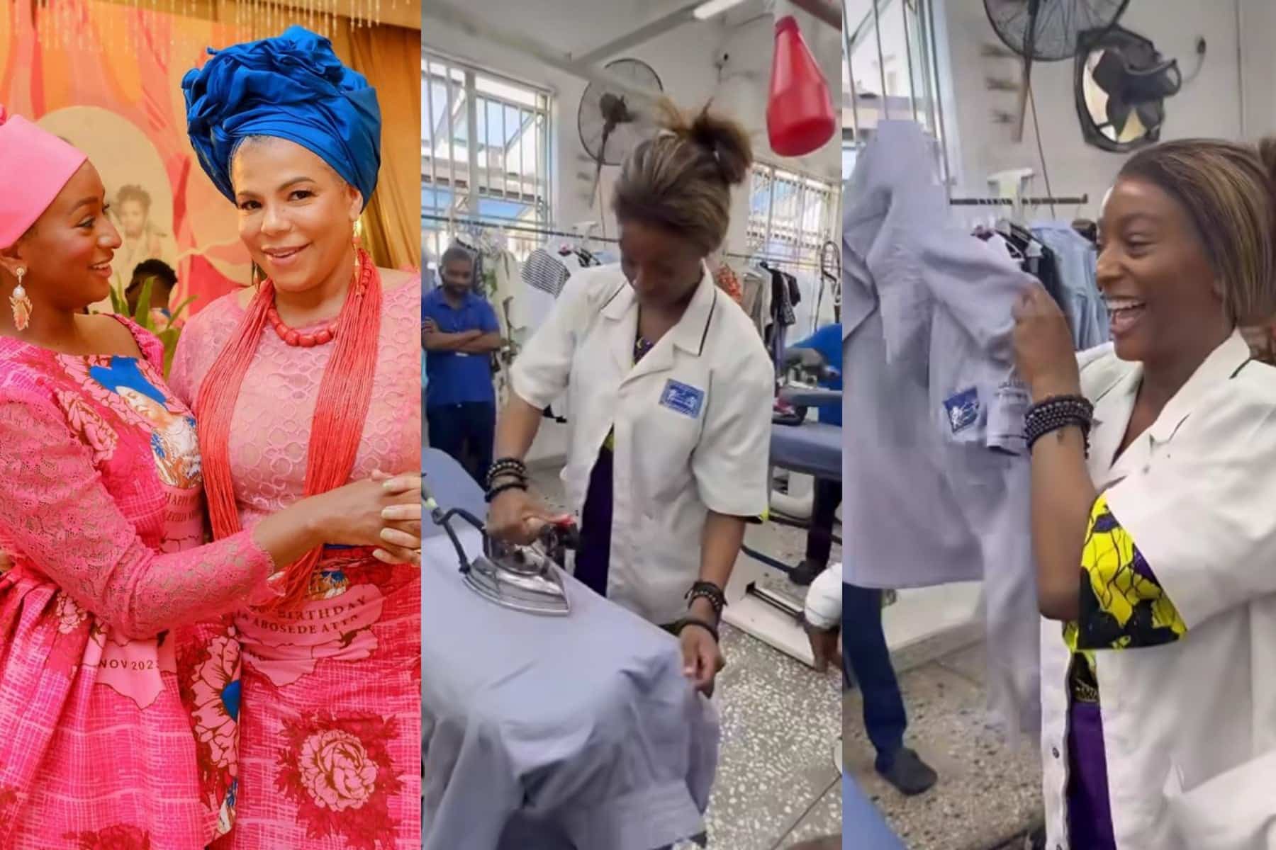 DJ Cuppy celebrates 25 years of her mother’s dry cleaning business
