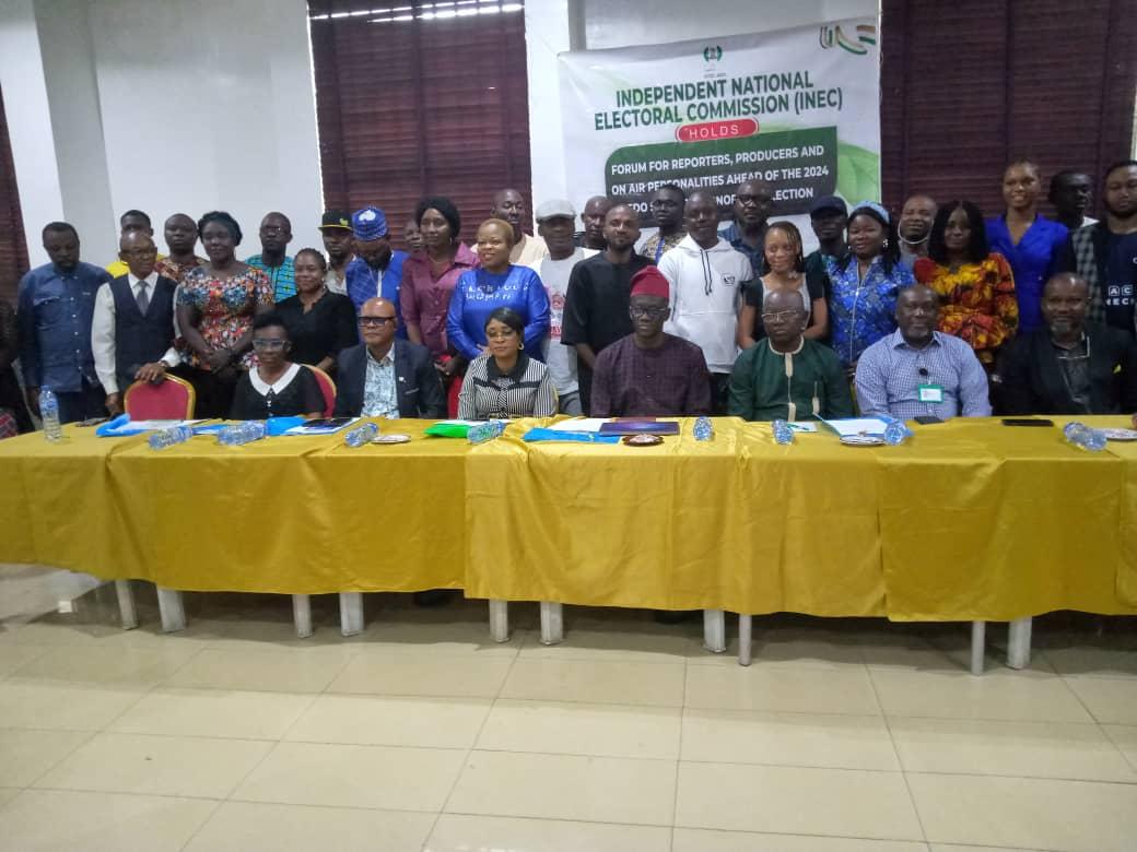 INEC's Sam Olumekun urges journalists to shun sensationalism, bias and incitement to violence ahead of Sept. 2024 Edo governorship election