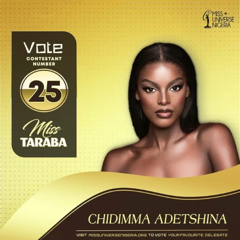 Miss Universe Nigeria 2024 Chidimma Adetshina to represent Taraba state