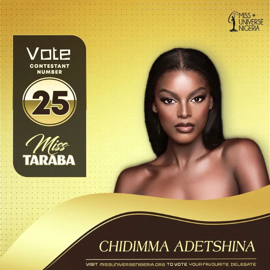 Miss Universe Nigeria 2024: Chidimma Adetshina to represent Taraba state