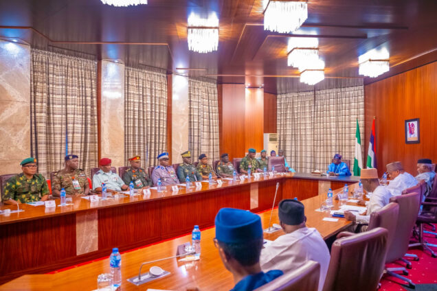 Tinubu and ECOWAS defence chiefs