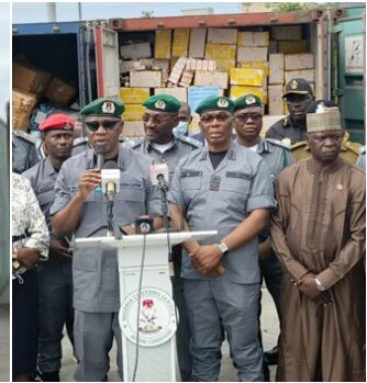 Nigeria Customs Service intercept 12 containers of illicit and expired pharmaceutical products worth N1.8bn at the Apapa port in Lagos State.