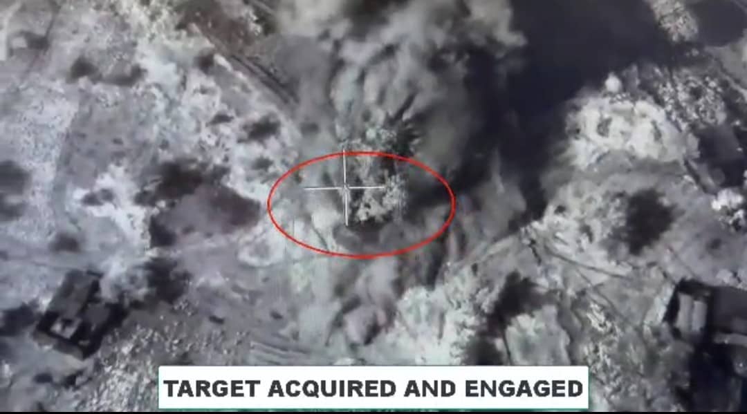 NAF says its air strikes has effectively destroyed suspected IED factory, two gun trucks, and terrorists in Grazah, Mandara mountains, Borno.