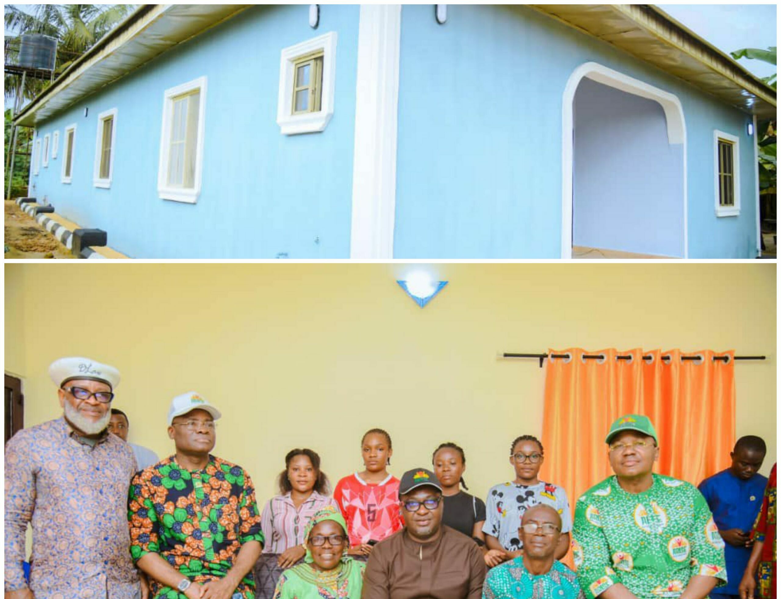 Akwa Ibom governor Umo Eno on fulfills promise of renovation of family house of late Nollywood make-up artist of Abigail Fredrick