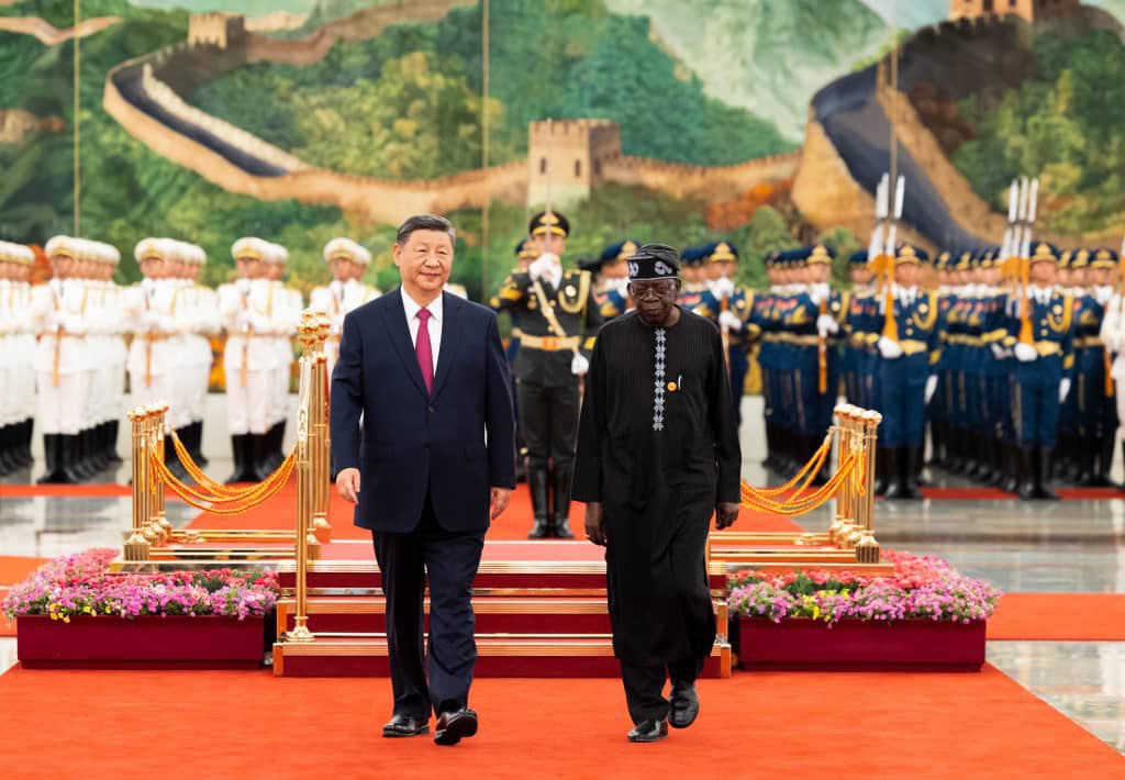 Moment Tinubu met Xi Jinping in China
