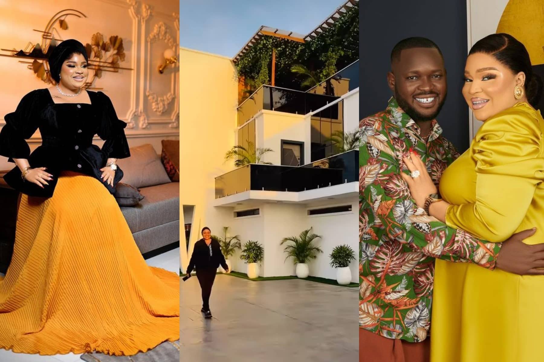 Bimbo Afolayan celebrates new mansion with sweet words to husband